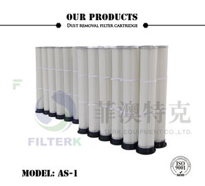 Bolsas de filtro plissadas moldeadas de PTFE PU, bolsas de filtro de extracción de polvo de 153 * 2000 mm